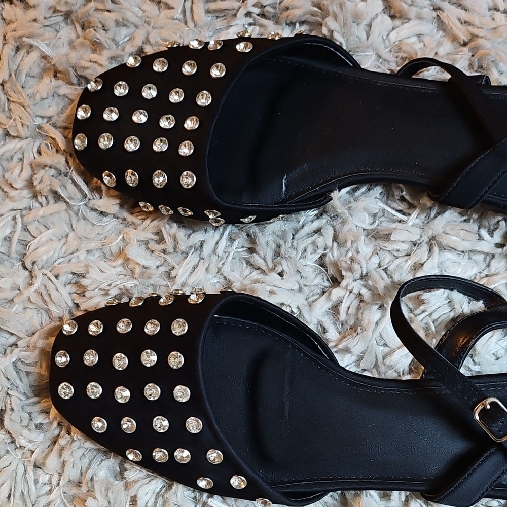 Black Studded Sandals - Picture 4 of 4